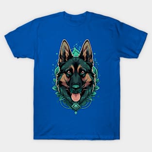 German Shepherd Dog Teal T-Shirt